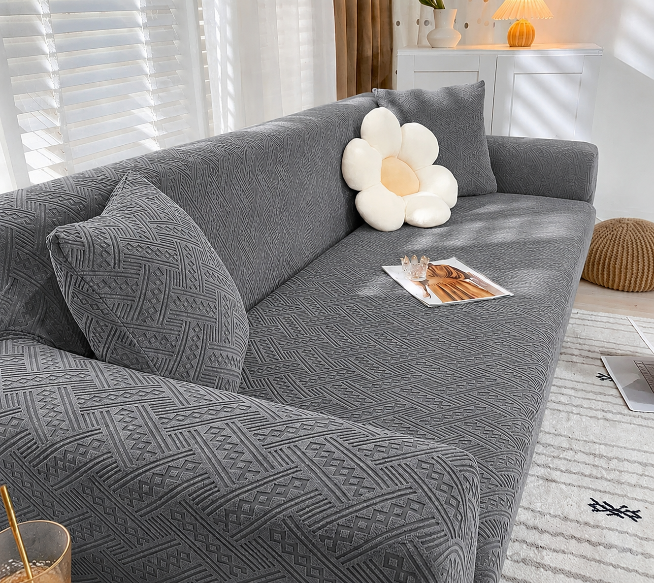 New Royal Wave Sofa Cover