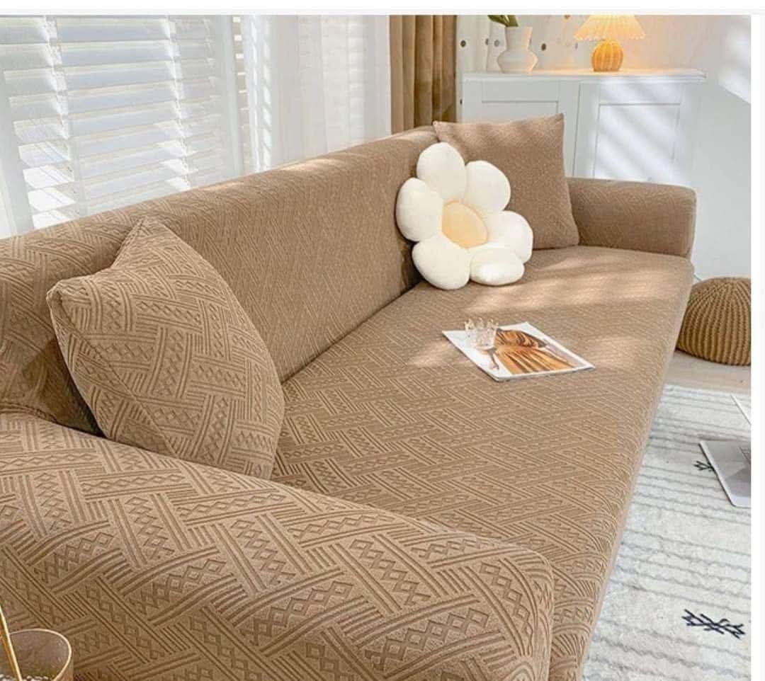 NEW ROYAL WAVE SOFA COVERS- BEIGE